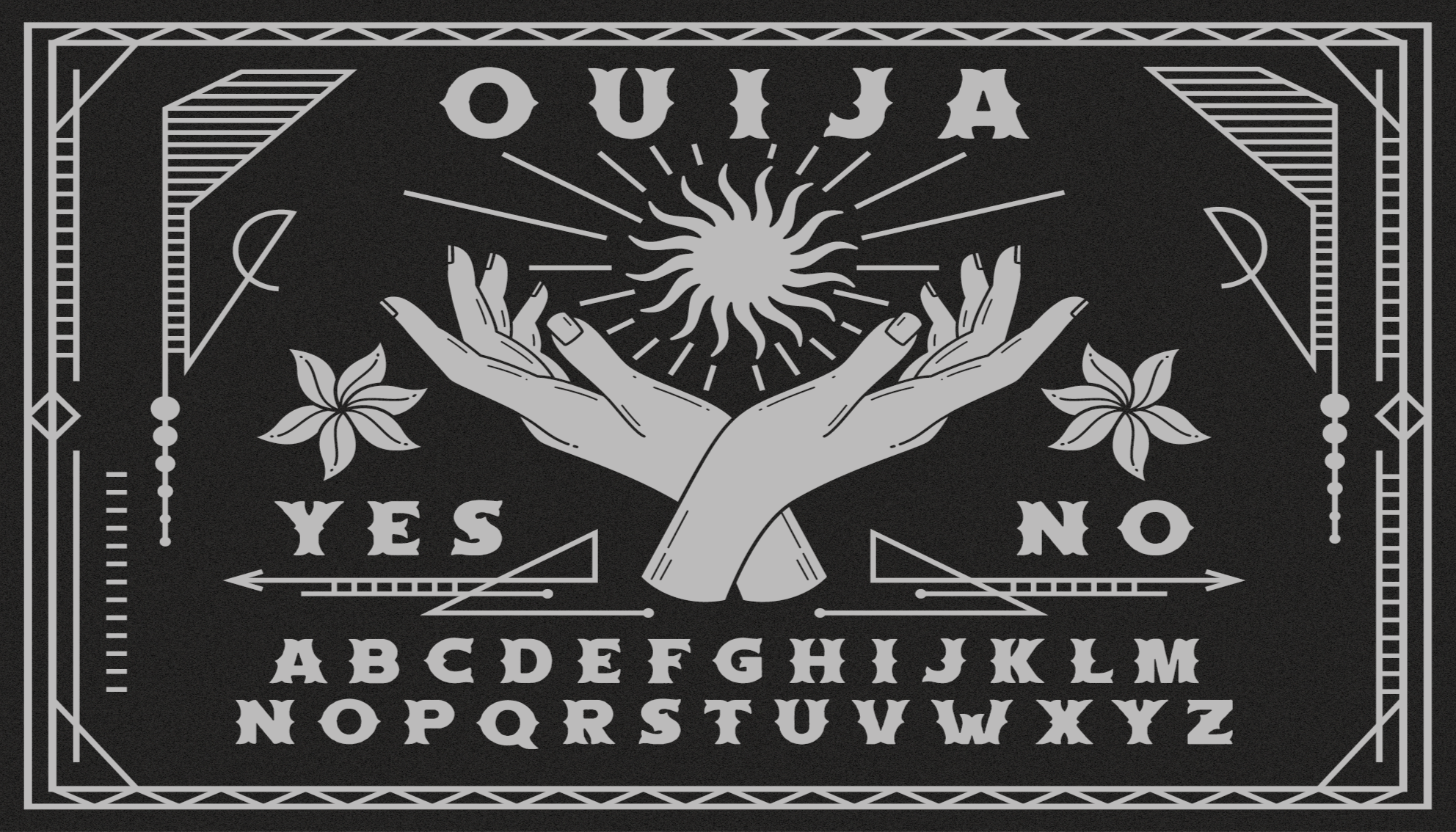 Alfombra vinílica mapamundi diseño de manos de ouija - TenVinilo