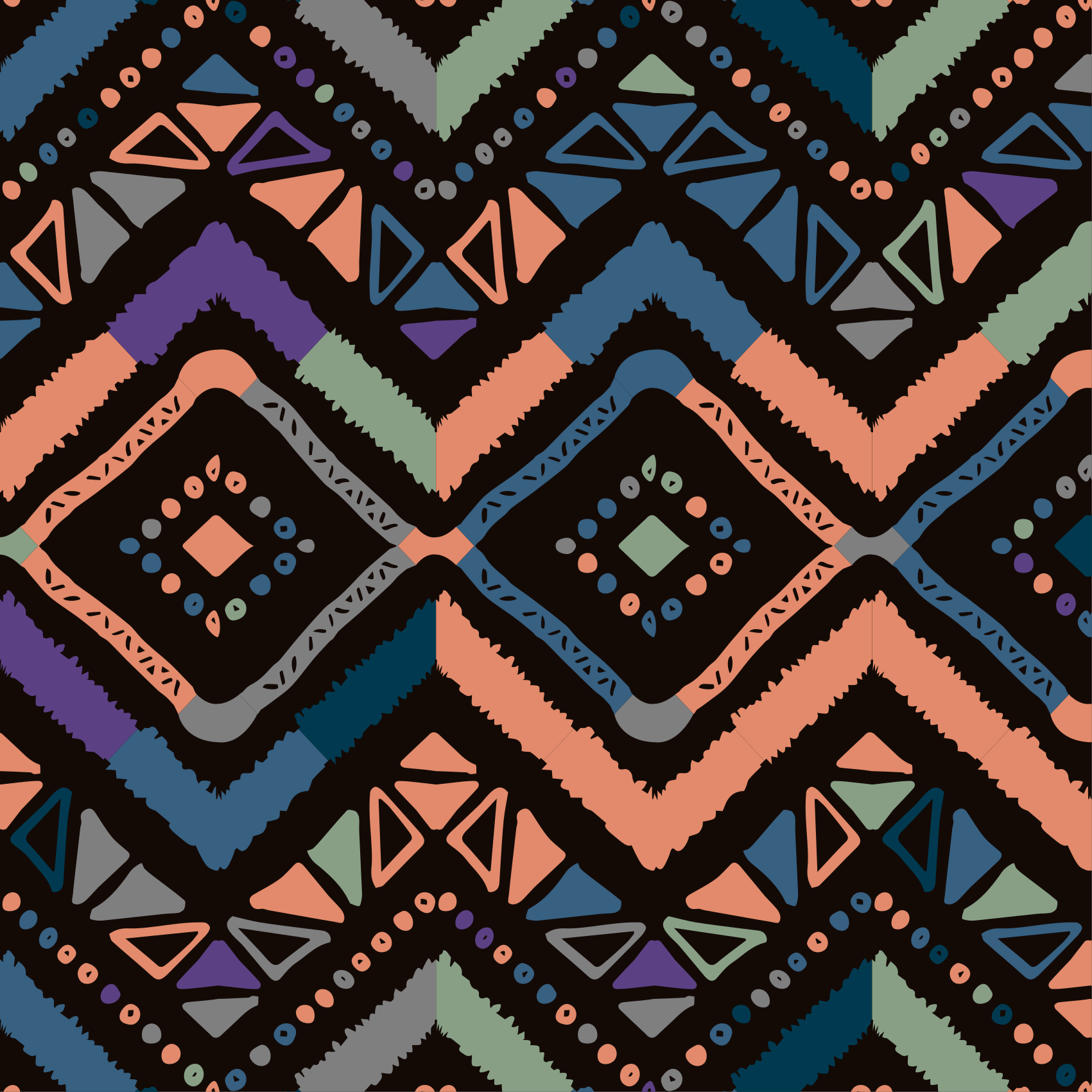 Alfombra vinílica nórdica secciones de color geométricas - TenVinilo