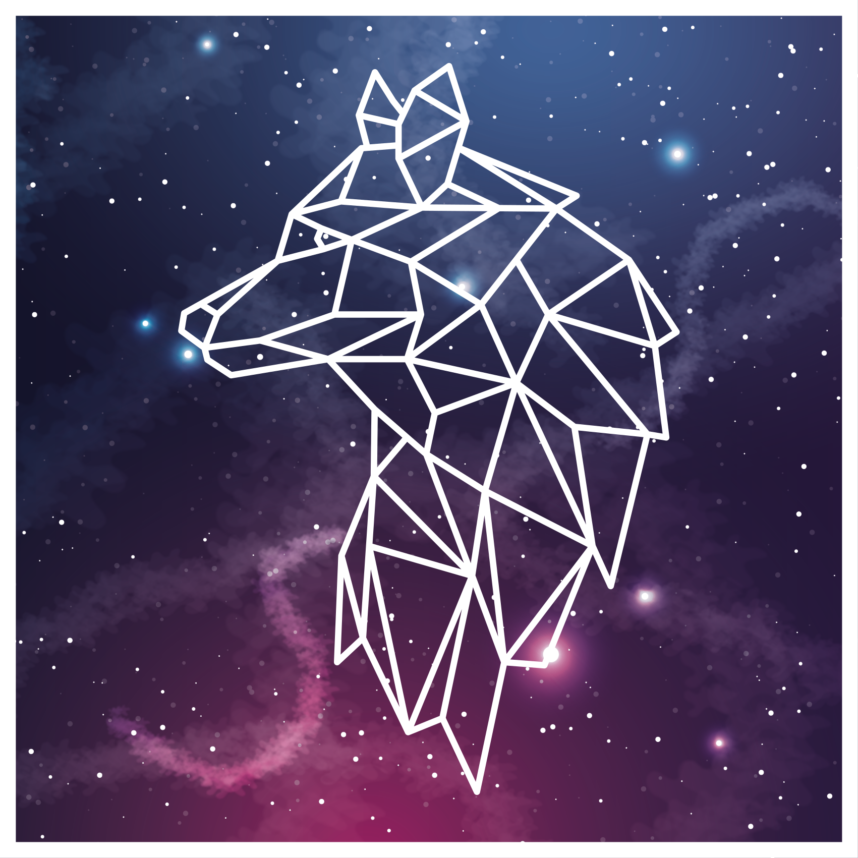 Alfombra vinílica animal print silueta geométrica de oso - TenVinilo