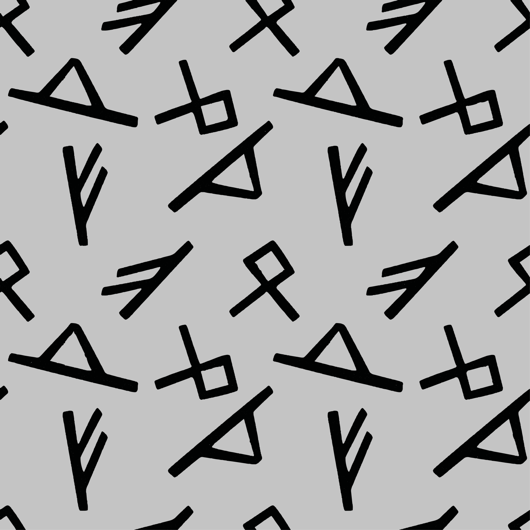 Alfombra vinílica geométrica formas negras elegantes - TenVinilo