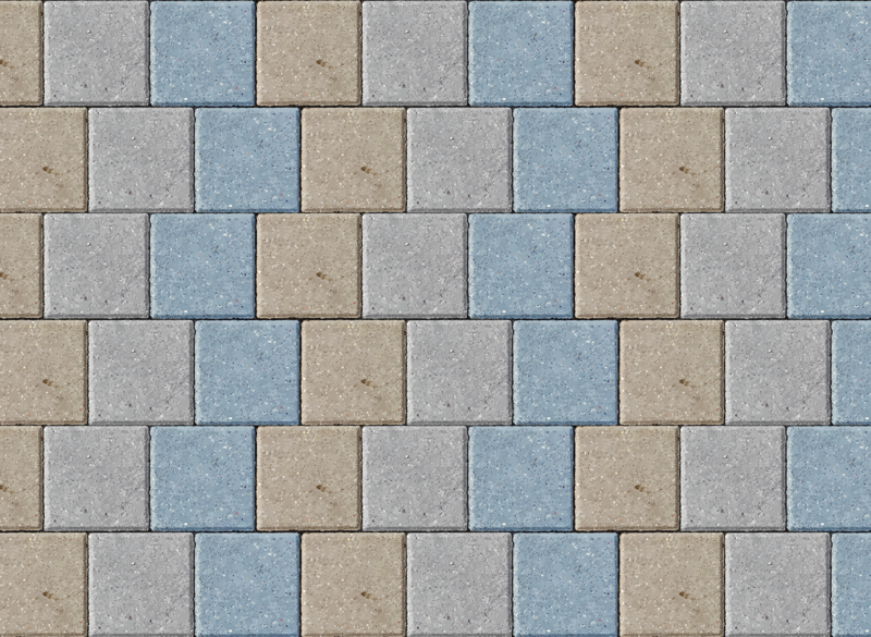 Alfombra hidráulica vinílica azulejos cuadrados de colores - TenVinilo