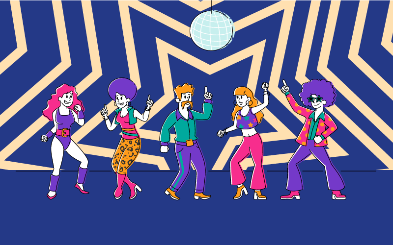 Alfombra vinílica infantil fiesta de baile disco - TenVinilo