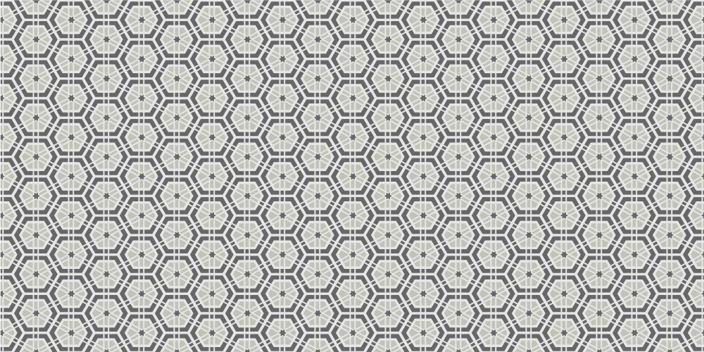 Alfombra vinílica mosaico motivo hexágonos grises elegantes - TenVinilo