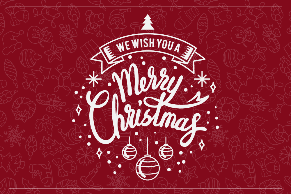 Alfombra vinílica entrada navidad merry christmas - TenVinilo