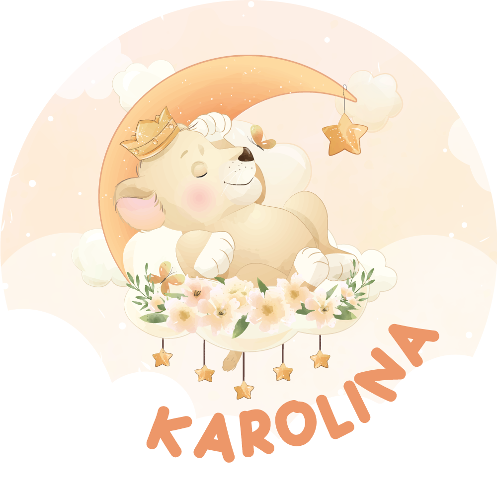 Alfombra vinílica personalizable león dormido - TenVinilo