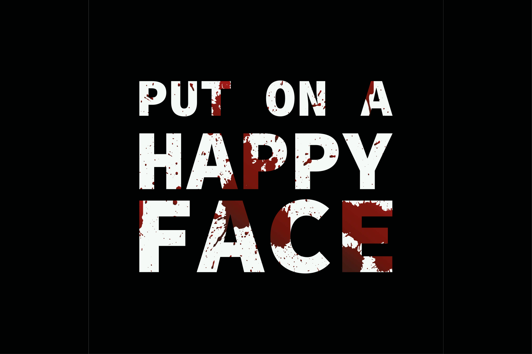 Alfombra vinílica frase poner cara - TenVinilo