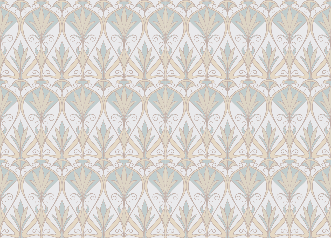 Alfombra vinílica vintage patrón retro botánico - TenVinilo