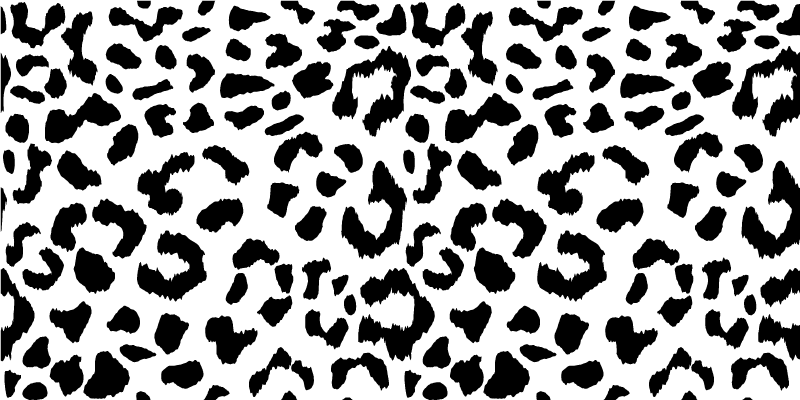 Alfombra vinílica dormitorio leopardo blanco y negro - TenVinilo