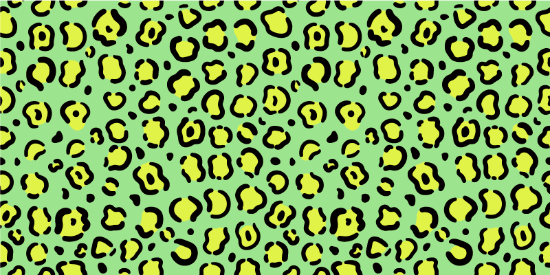 Alfombra vinílica animal print patrón de leopardo animado - TenVinilo