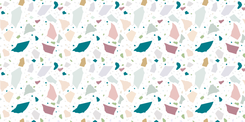 Alfombra vinílica salón Patrón de terrazo mediterráneo - TenVinilo