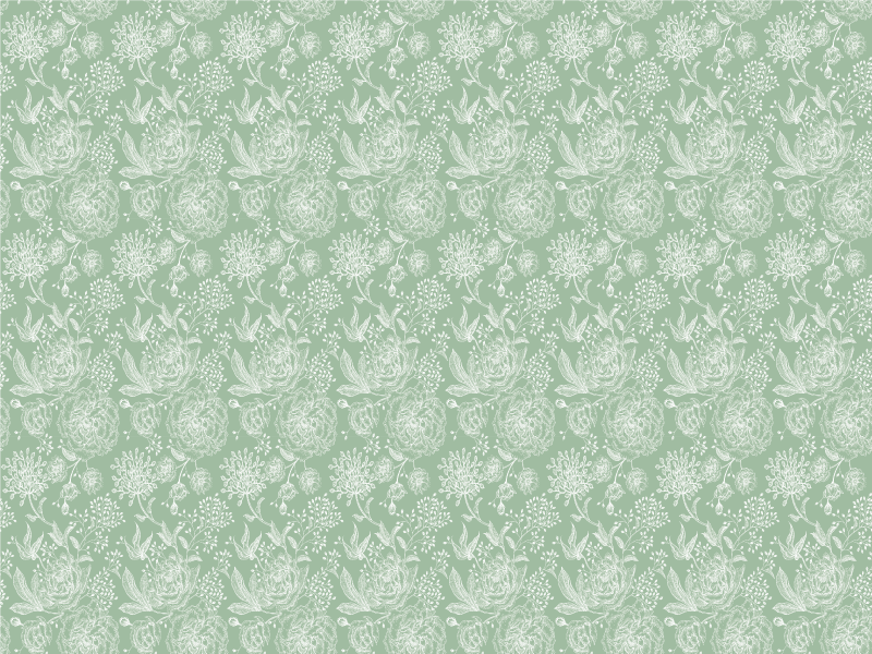 Alfombra vinilica flores estilo vintage  - TenVinilo