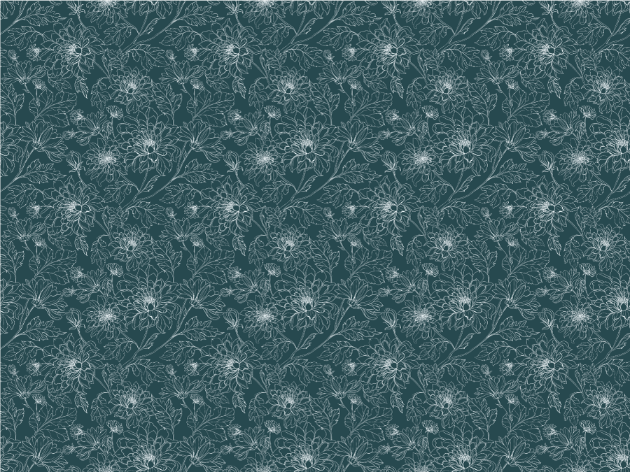 Alfombra vinílica flores superposición de patrón botánico - TenVinilo