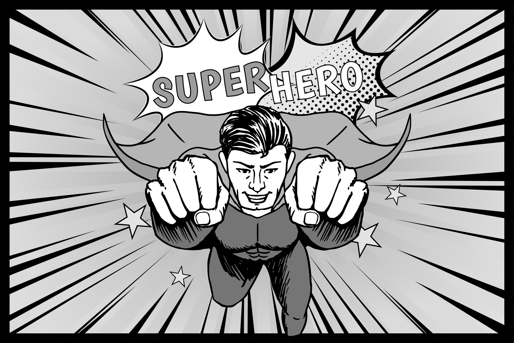 Alfombra vinilo infantil gráfico tipo cómic superhéroe - TenVinilo