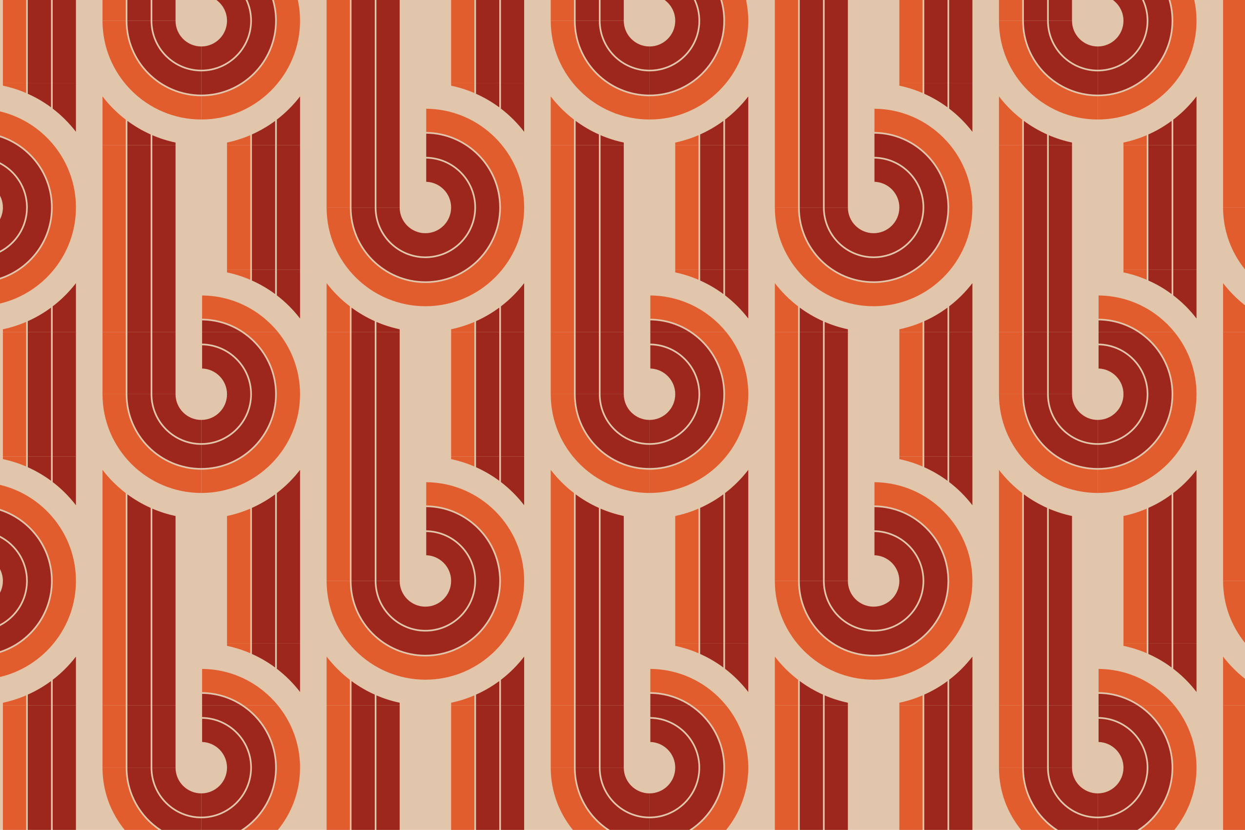 Alfombra de vinilo patrón geométrico retro - TenVinilo