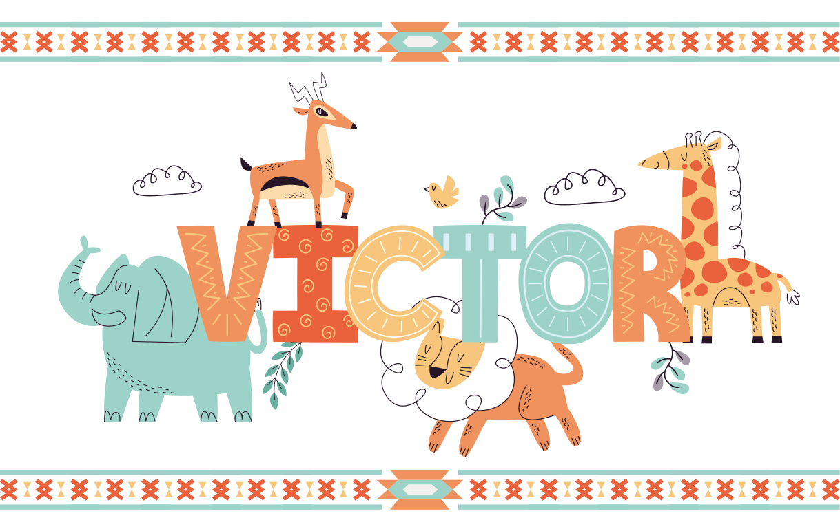 Alfombra vinílica personalizable tema de safari - TenVinilo