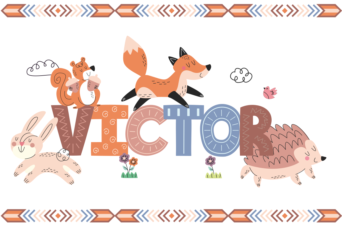 Alfombra vinílica personalizable animales bosque - TenVinilo