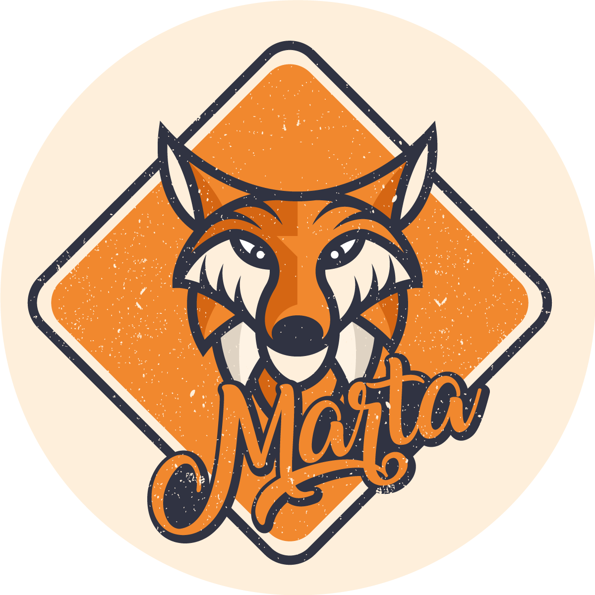 Alfombra vinílica personalizable zorro ingenioso - TenVinilo