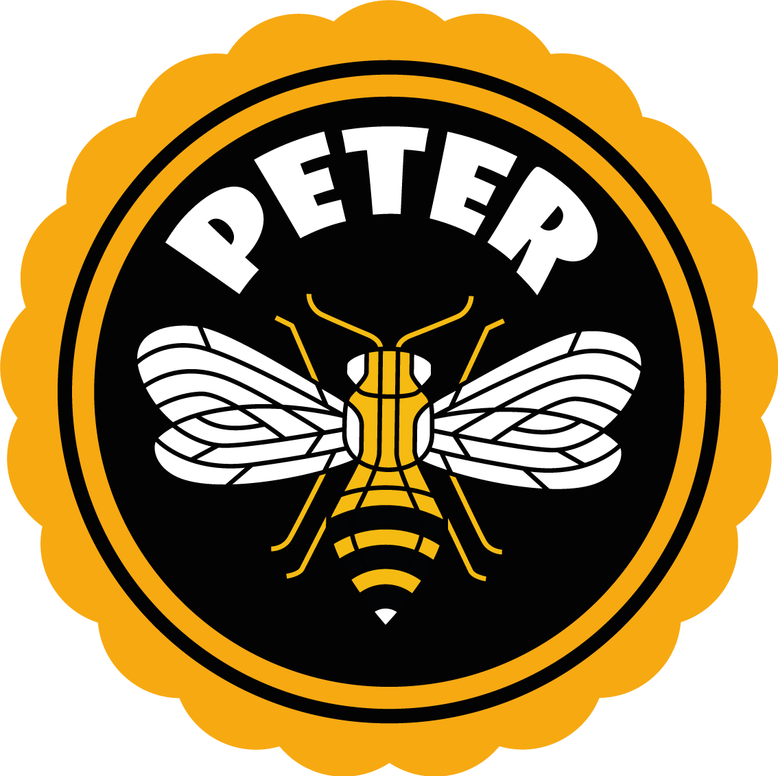 Alfombra vinílica personalizable emblema de abeja - TenVinilo