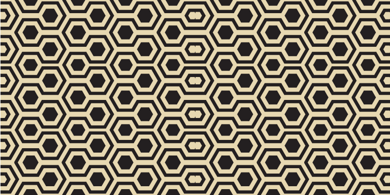 Alfombra vinílica beige patrón hexagonal - TenVinilo
