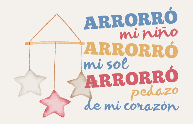 Alfombra vinílica infantil bebé Nana Arrorró mi niño - TenVinilo