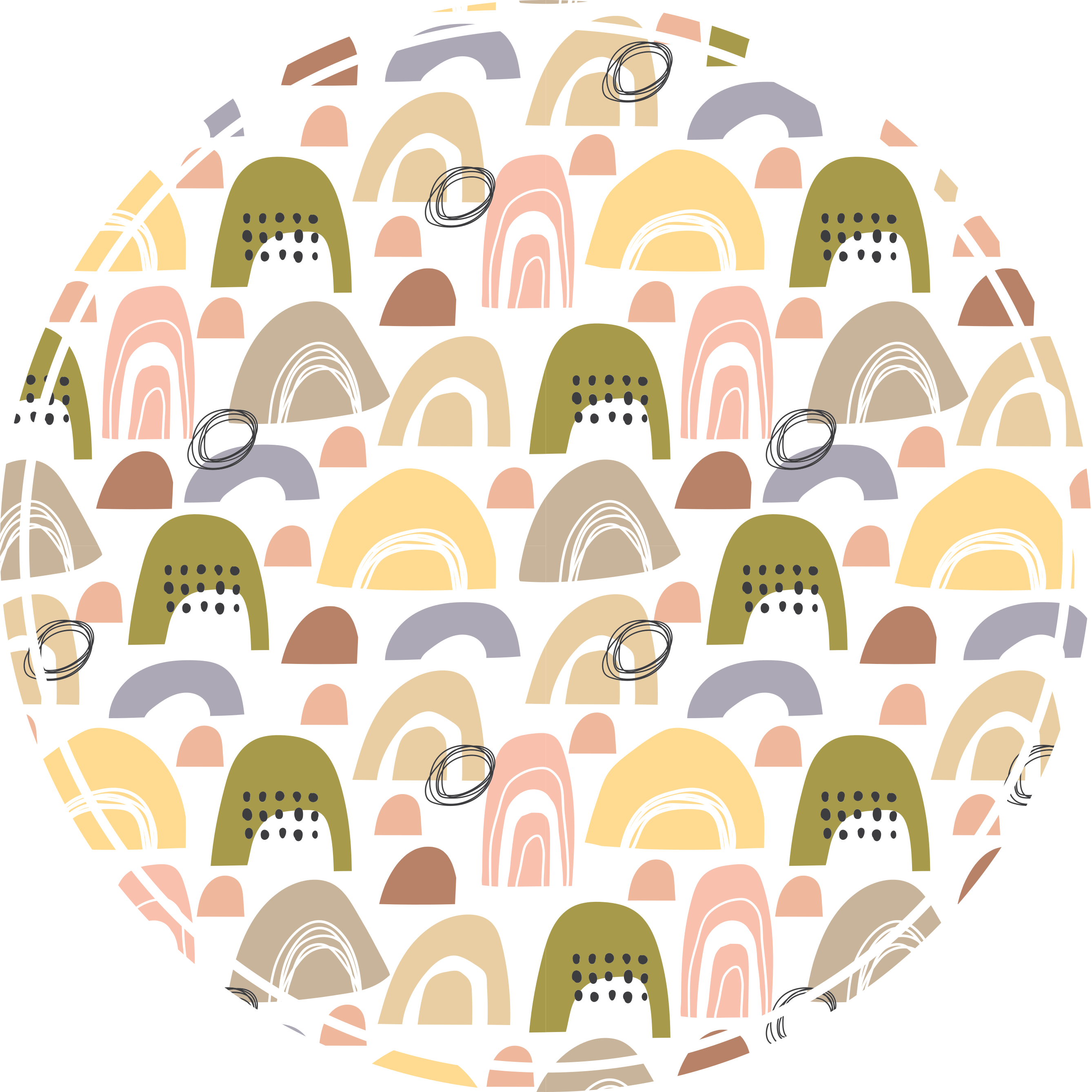 Alfombra vinílica nórdica patrón arcoiris - TenVinilo