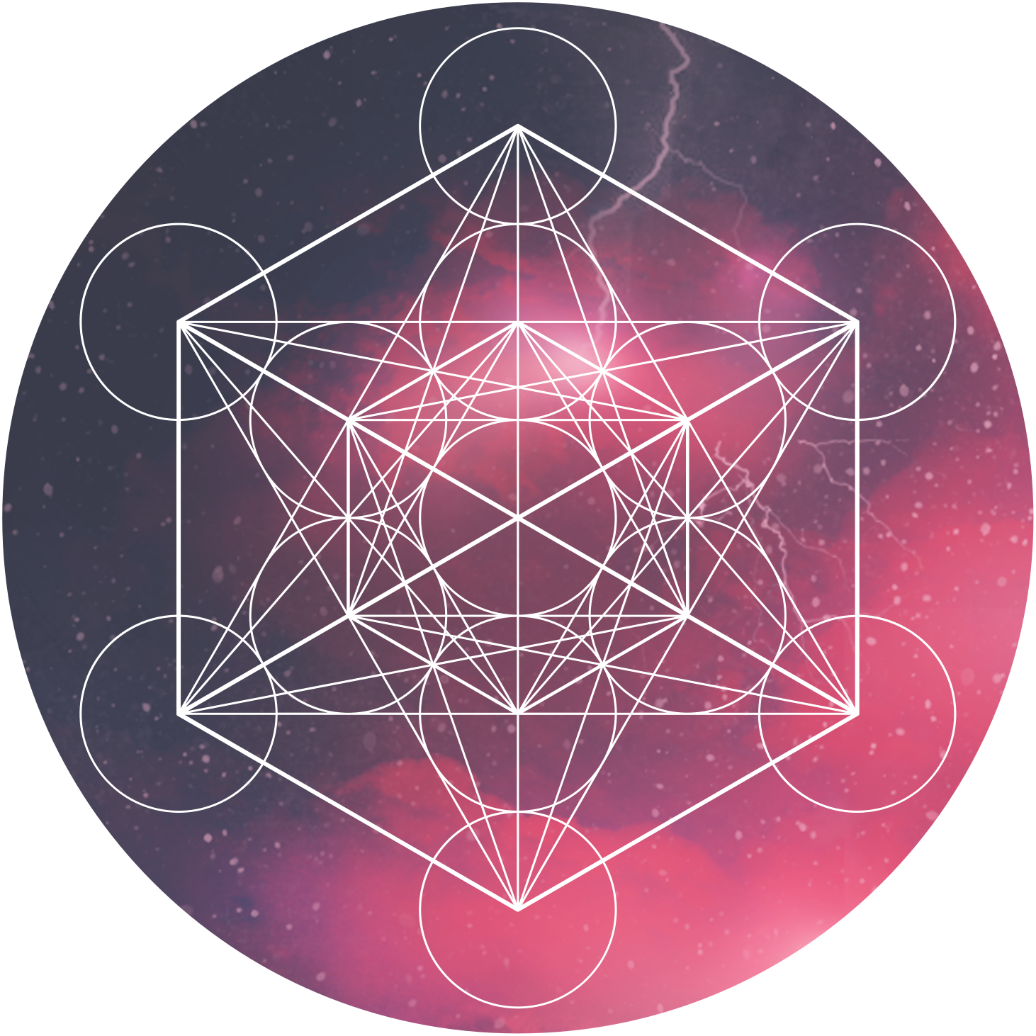 Alfombra vinílica mandala Símbolo Metatrón - TenVinilo