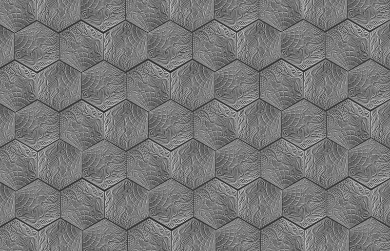 Alfombra vinílica gris hidráulica Panot Gaudí - TenVinilo