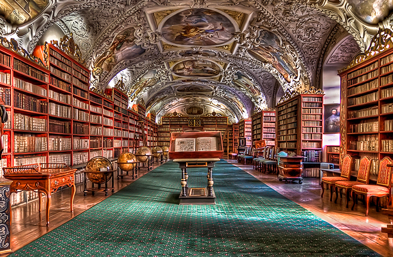 Alfombra vinílica vintage biblioteca antigua - TenVinilo