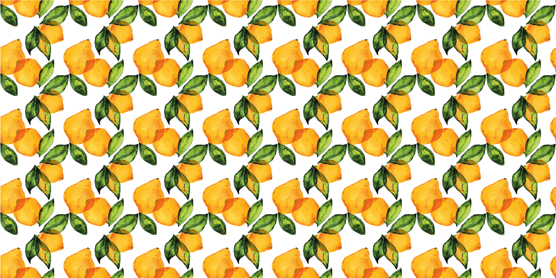 Alfombra vinílica Estilo limones mediterráneos - TenVinilo
