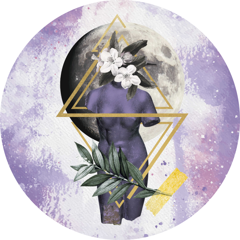 Alfombra de vinilo moderna digital collage - TenVinilo