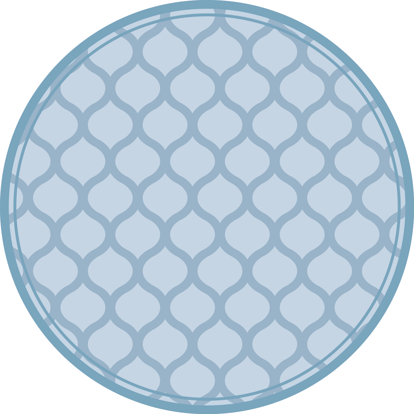 Alfombra vinilo azul estilo retro - TenVinilo