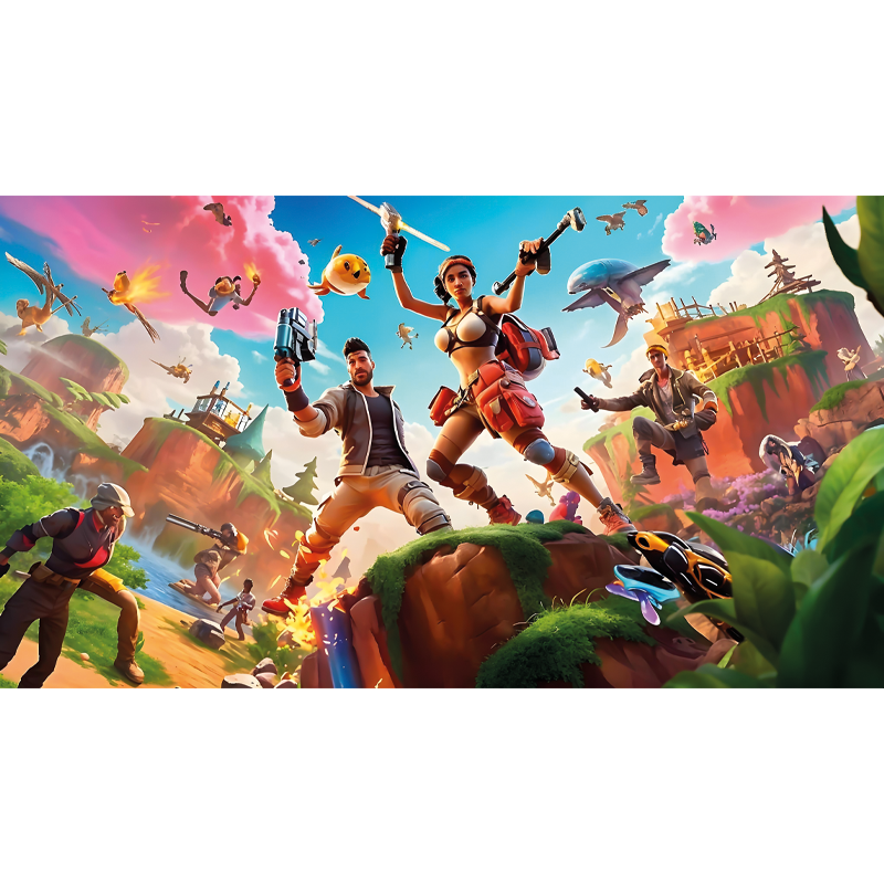 Alfombra vinílica juvenil personajes de videojuegos - TenVinilo