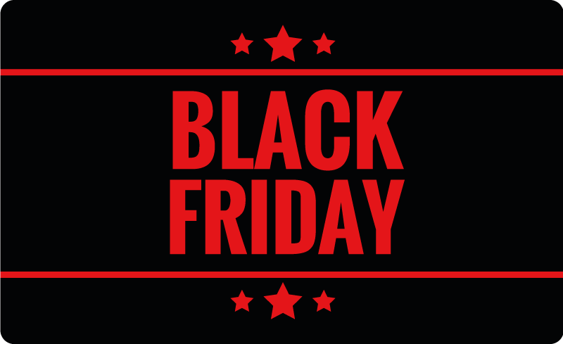 Alfombra vinilica negra Black Friday  - TenVinilo