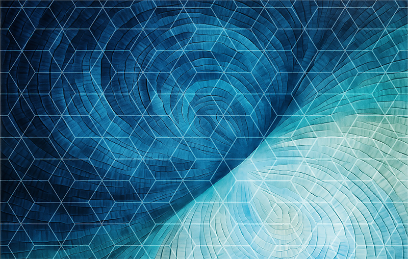 Alfombra vinilo azul fondo abstracto - TenVinilo