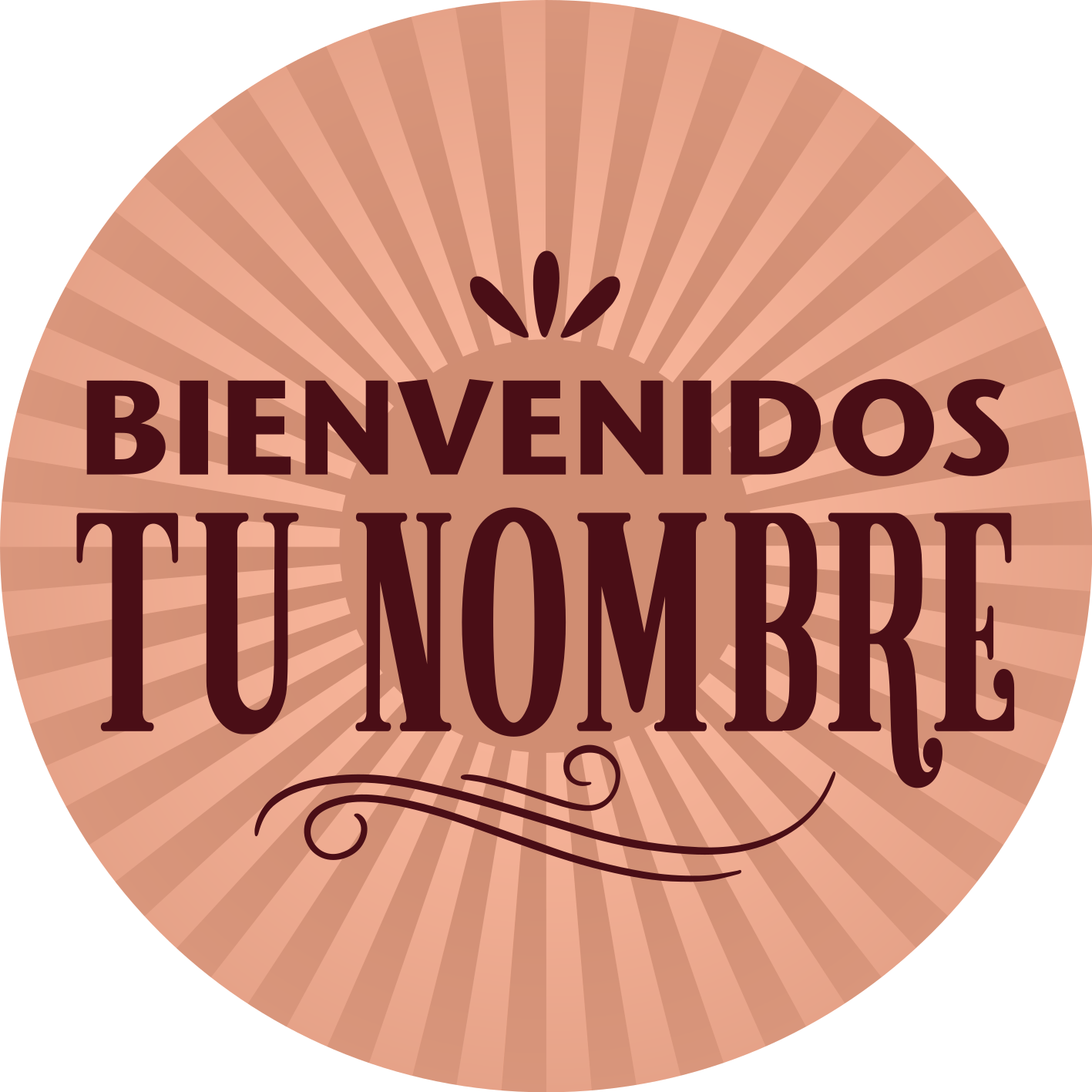 Alfombra vinílica redonda bienvenidos personalizable tienda - TenVinilo