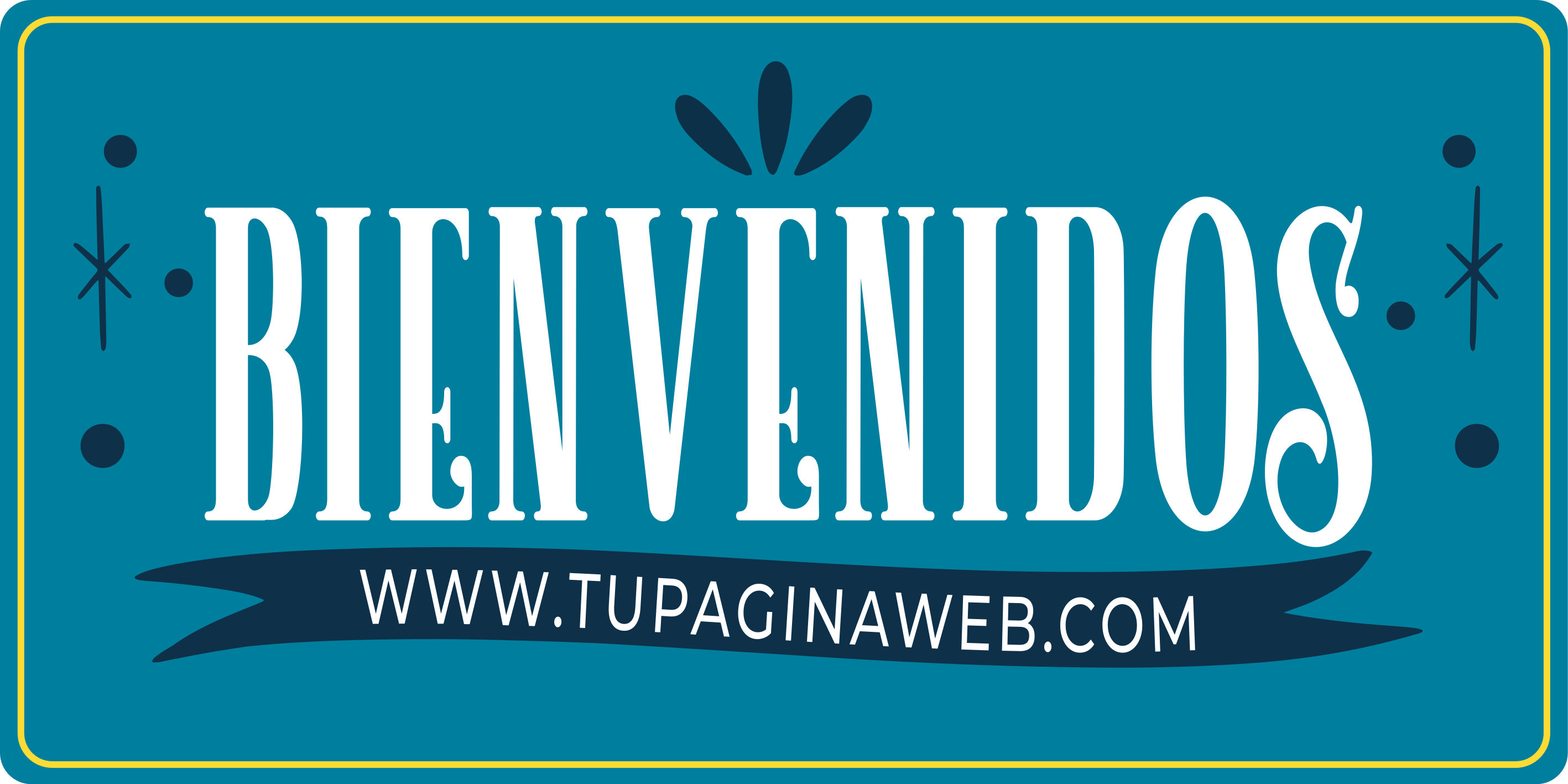 Alfombra vinilo Bienvenidos con página web - TenVinilo