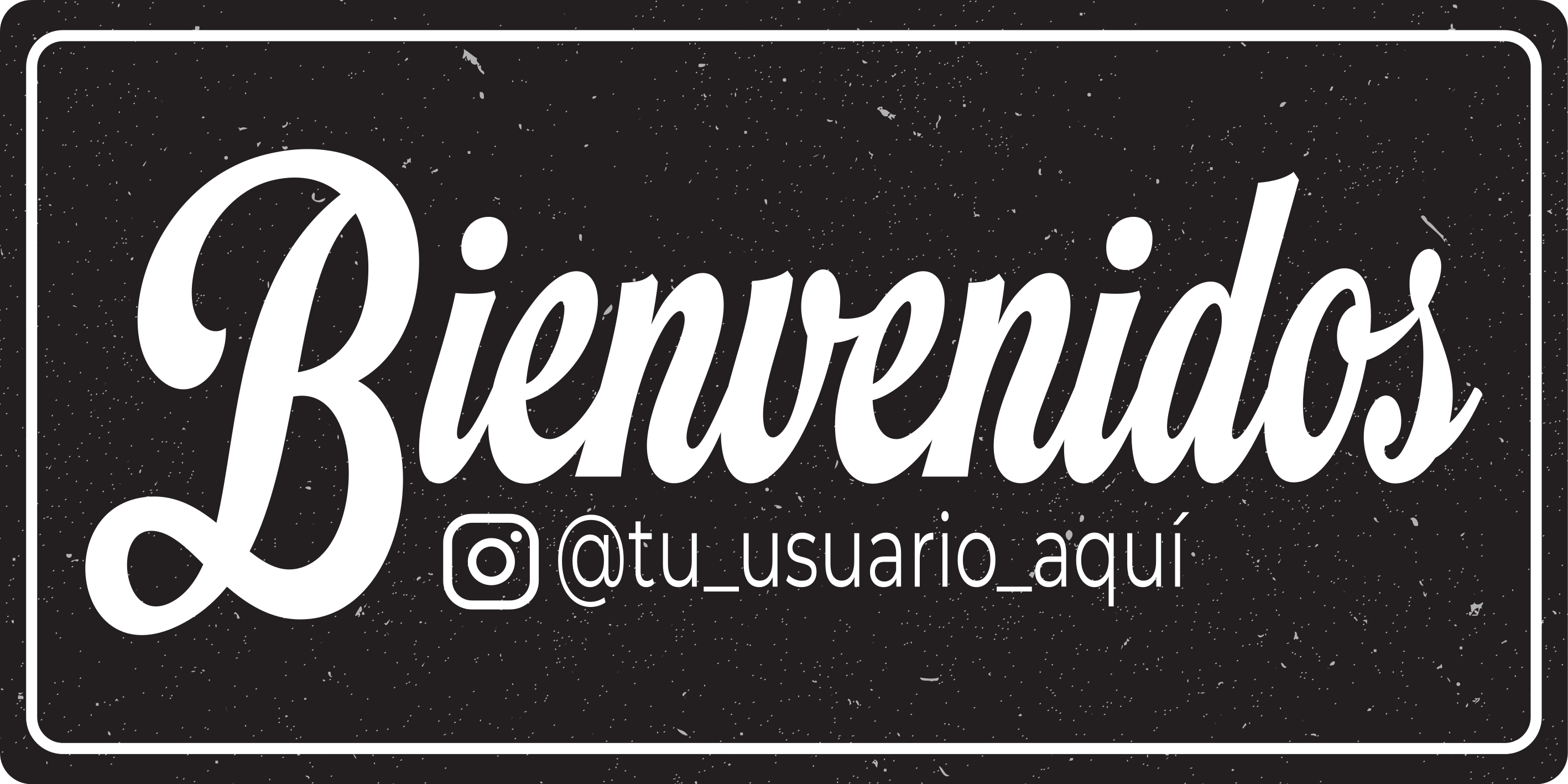 Alfombra vinilo Bienvenidos y usuario Instagram - TenVinilo