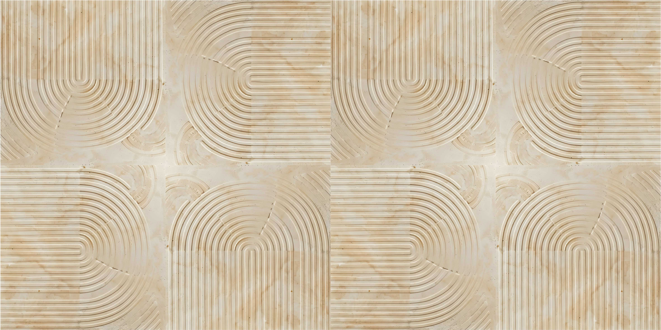 Alfombra vinilica beige con arcos - TenVinilo