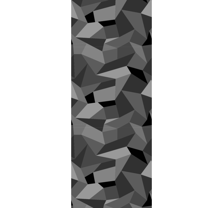 Papel pintado geométrico formas grises nítidas - TenVinilo