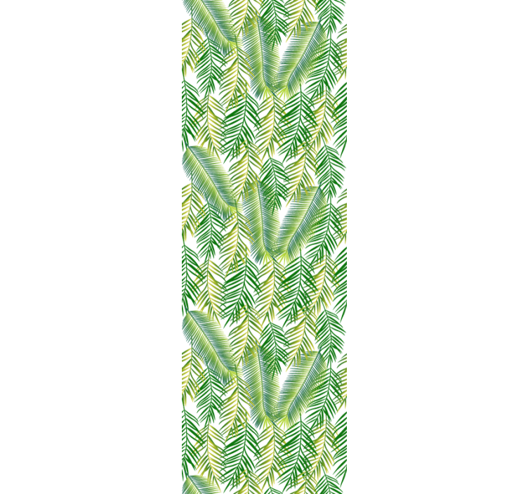 Papel pintado hojas diseño de vegetación exuberante - TenVinilo