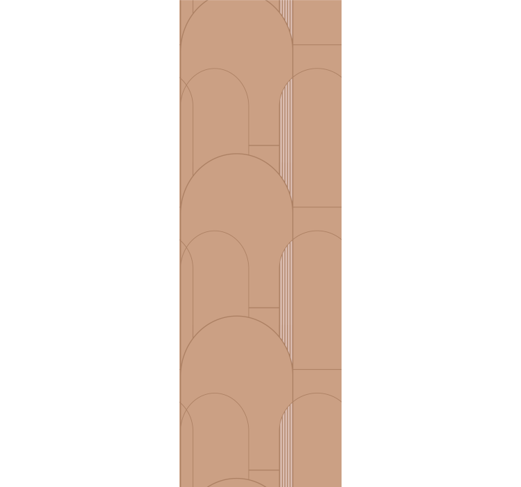 Papel pintado moderno patrones de arco beige - TenVinilo