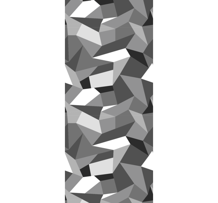 Papel pintado geométrico formas irregulares grises - TenVinilo