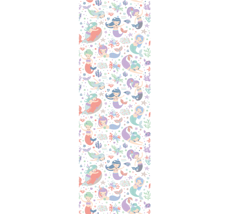 Papel pintado animal escena submarina de sirena - TenVinilo
