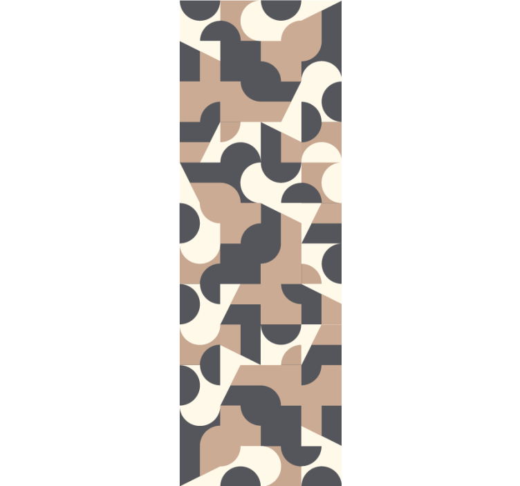 Papel pintado abstracto exhibición de formas geométricas - TenVinilo