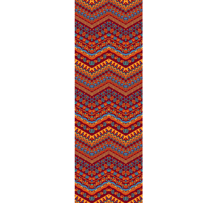 Papel pintado salón patrón geométrico vibrante - TenVinilo