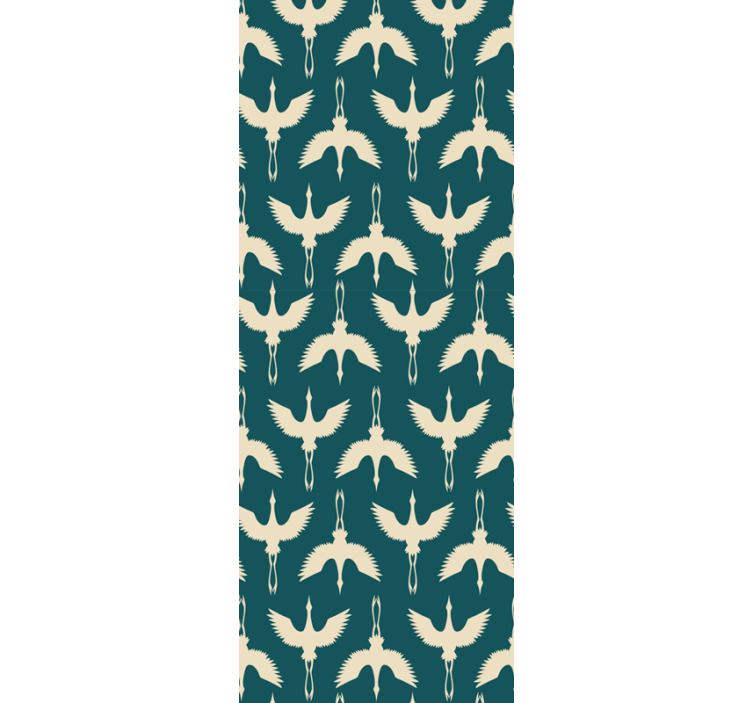 Papel pintado pájaros elegantes diseños beige - TenVinilo