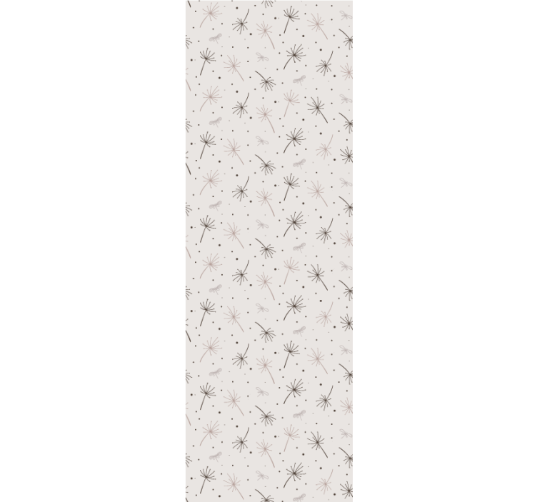 Papel pintado flores inspiración de diente de león gris - TenVinilo