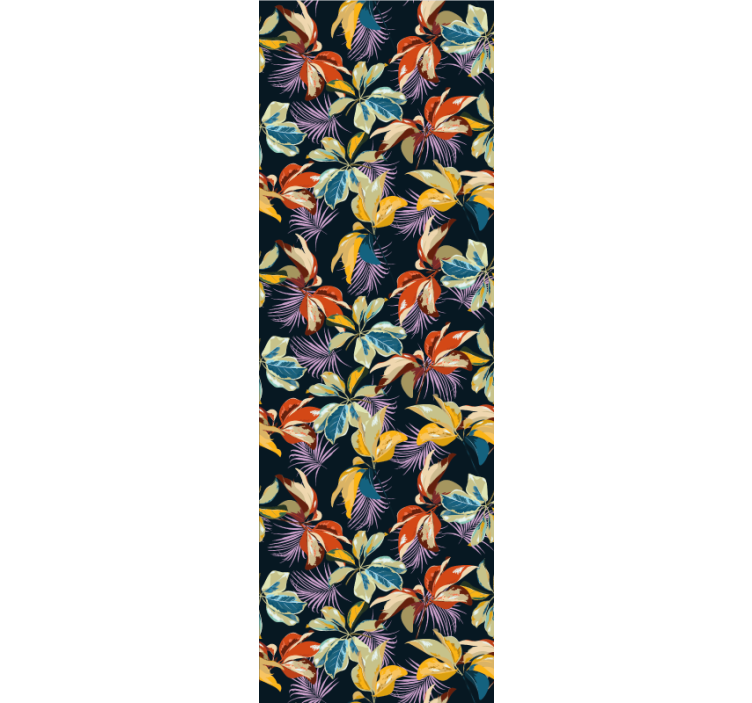 Papel pintado flores dosel de selva vívido - TenVinilo