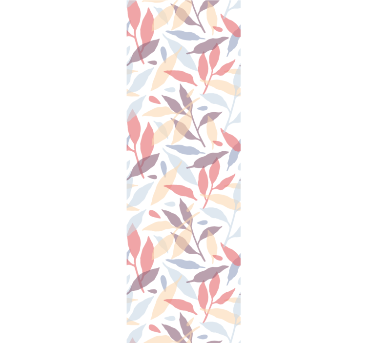 Papel pintado hojas patrón de follaje transparente - TenVinilo