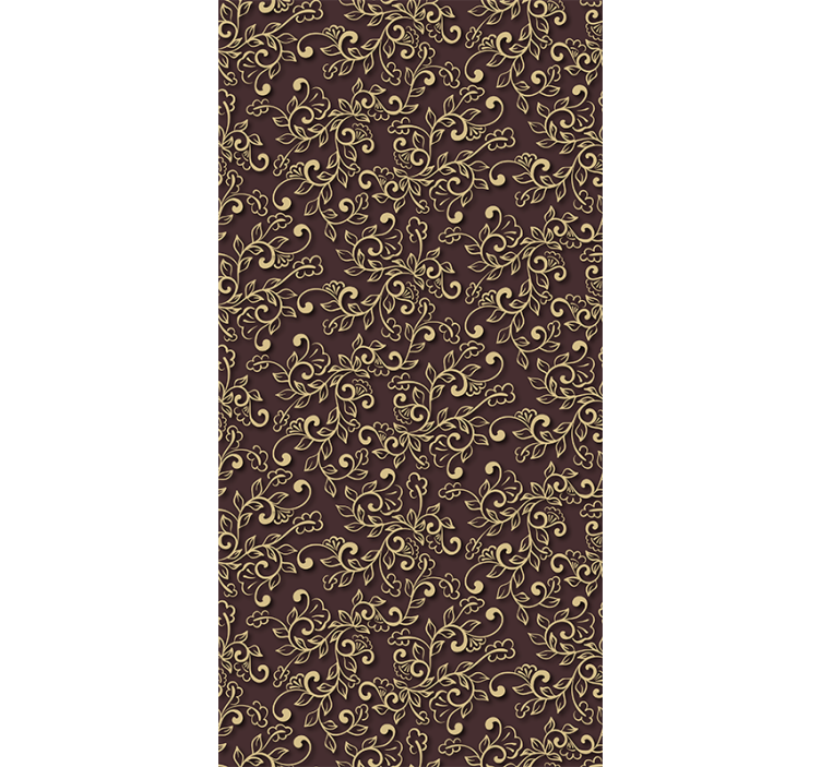 Papel pintado salón elegantes remolinos florales - TenVinilo